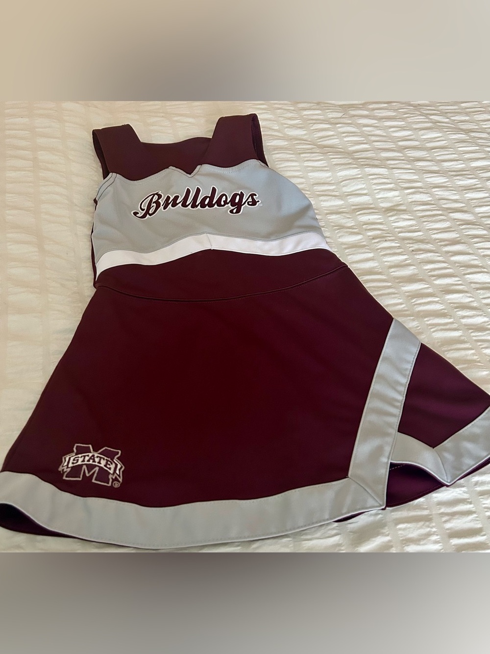 Bulldogs Maroon and Gray Cheer dress - Kids Bottoms